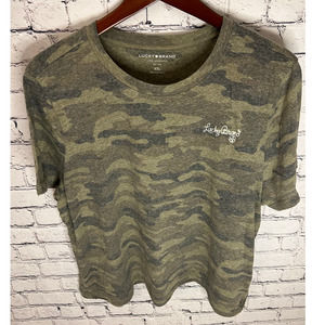Women's Lucky Brand Camo T-Shirt size XXL